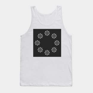 Snow flakes on grey background Tank Top